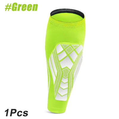1 peça de mangas de compressão para panturrilha com almofada de EVA para homens e mulheres, suporte para pernas para dores nas canelas, caneleiras para corrida de futebol