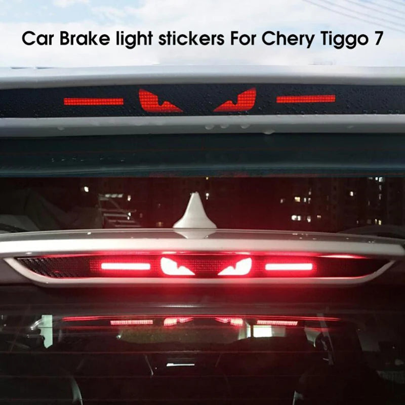 Adesivos para carro, acessórios, lanternas traseiras, luzes de freio, protetor de lâmpada, capas de fibra de carbono, estilo com logotipo original da Chery Tiggo 7