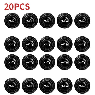 20 peças de almofadas antichoque de silicone para porta de carro, universal, isolamento acústico, adesivos de almofada espessante, juntas anti-riscos