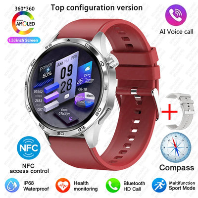 Para Huawei GT5 PRO Smart Watch Men Watch 4 Pro versão atualizada Tela AMOLED HD Bluetooth Chamada GPS NFC Frequência cardíaca SmartWatches