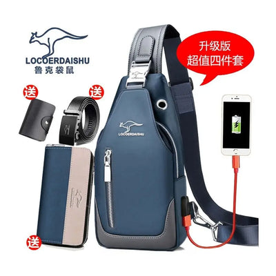 Bolsa de peito masculina nova moda estilo coreano casual esportiva à prova d'água bolsa de peito oxford transversal para homens bolsa de ombro mensageiro