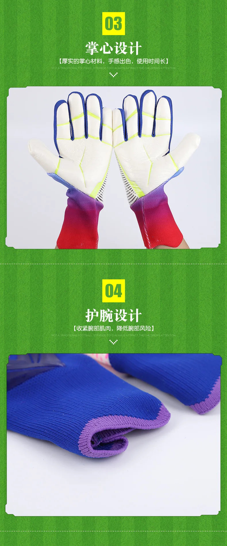 Luvas de goleiro para adultos e crianças Luvas de goleiro de látex espesso para futebol e futebol Proteção antiderrapante Luvas de goleiro para crianças