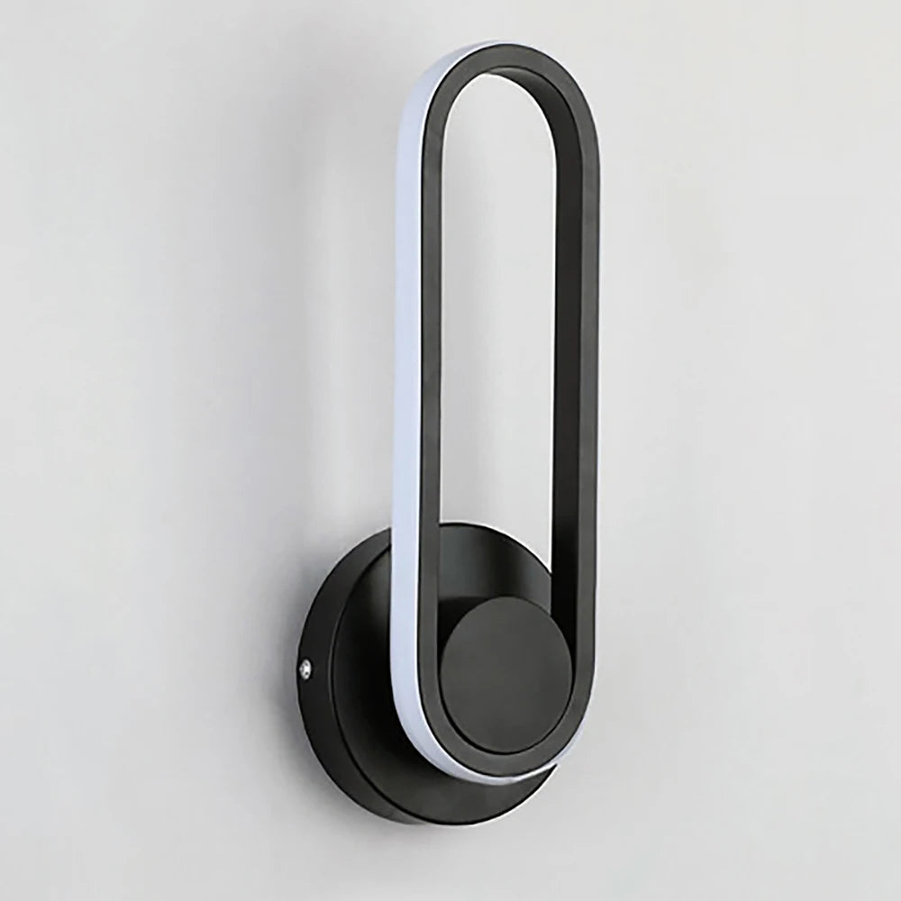 Luminária de parede LED giratória moderna para corredor, escada, quarto, cabeceira, sala de jantar, varanda, iluminação interna, arandela