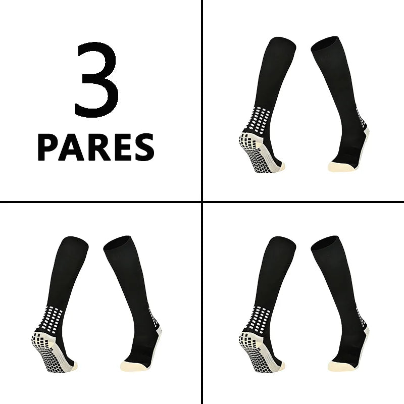 Meias de futebol antiderrapantes, meias profissionais de cano alto para ciclismo, respiráveis para ciclismo e corrida
