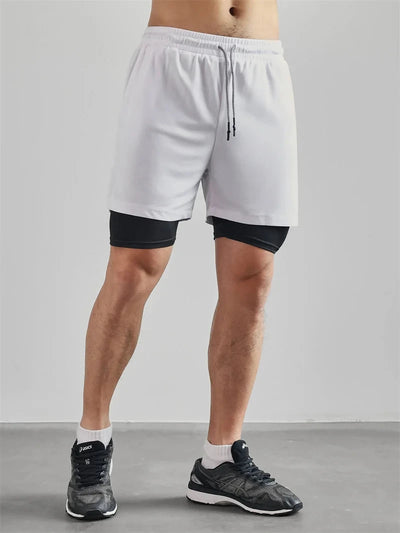 Shorts masculinos com vários bolsos, shorts fitness casuais para praia, esportivos, forrados, skinny, estilo cotidiano, malha camuflada, shorts para corrida