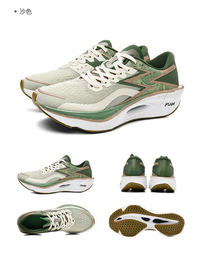 Tênis de corrida esportivos masculinos com almofada de ar de carbono para maratona, respirável, leve e feminino, tênis esportivos confortáveis e antiderrapantes