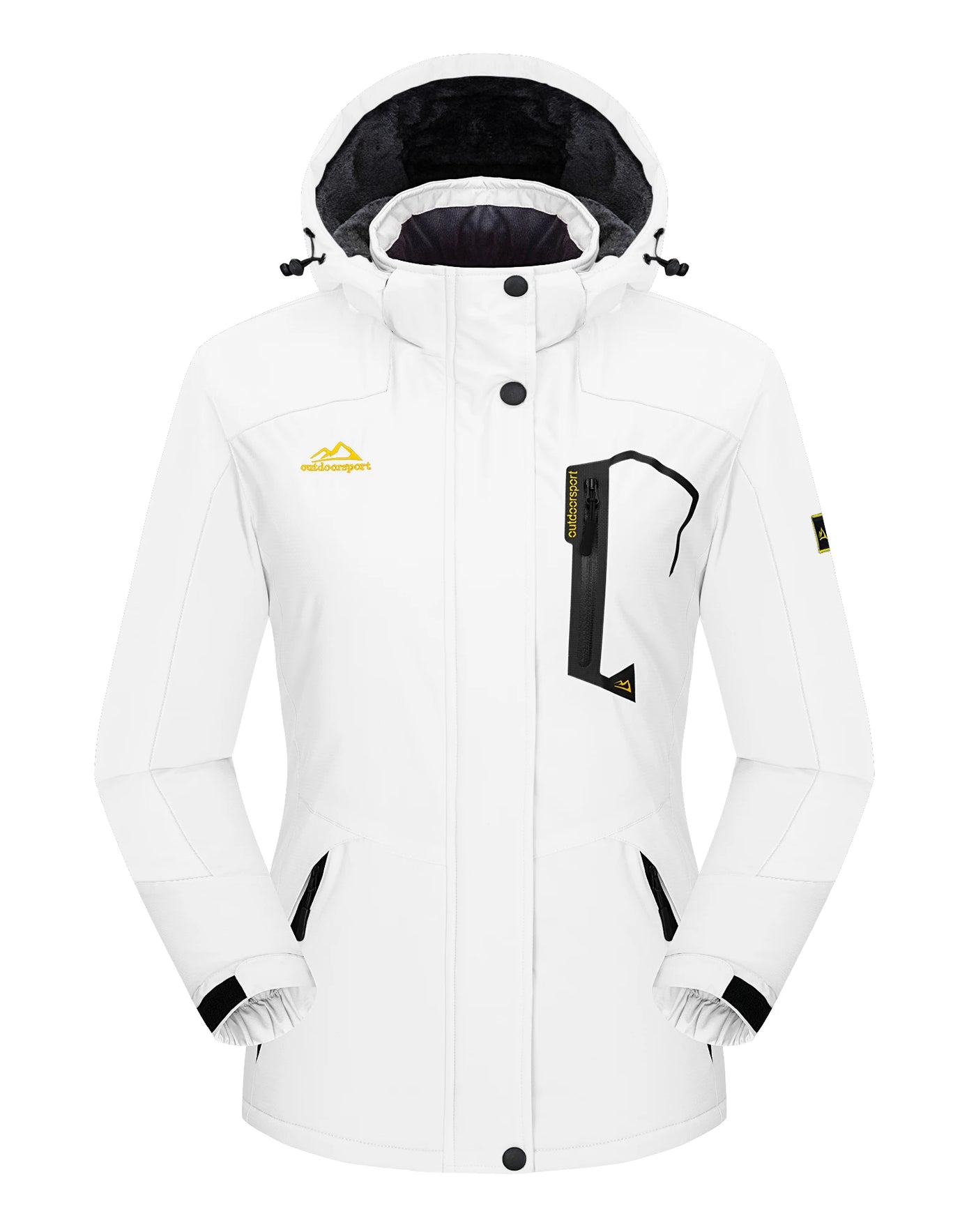 Jaqueta feminina de inverno pesada para snowboard e esqui KEFITEVD, térmica, quente, para caminhadas, corta-vento, casual