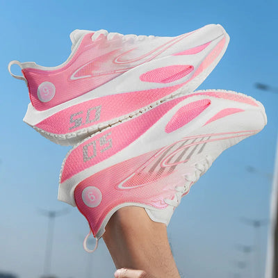 Calçados esportivos masculinos com amortecimento, antiderrapantes, planos, resistentes ao desgaste, tênis de corrida em malha respirável e plataforma macia para homens