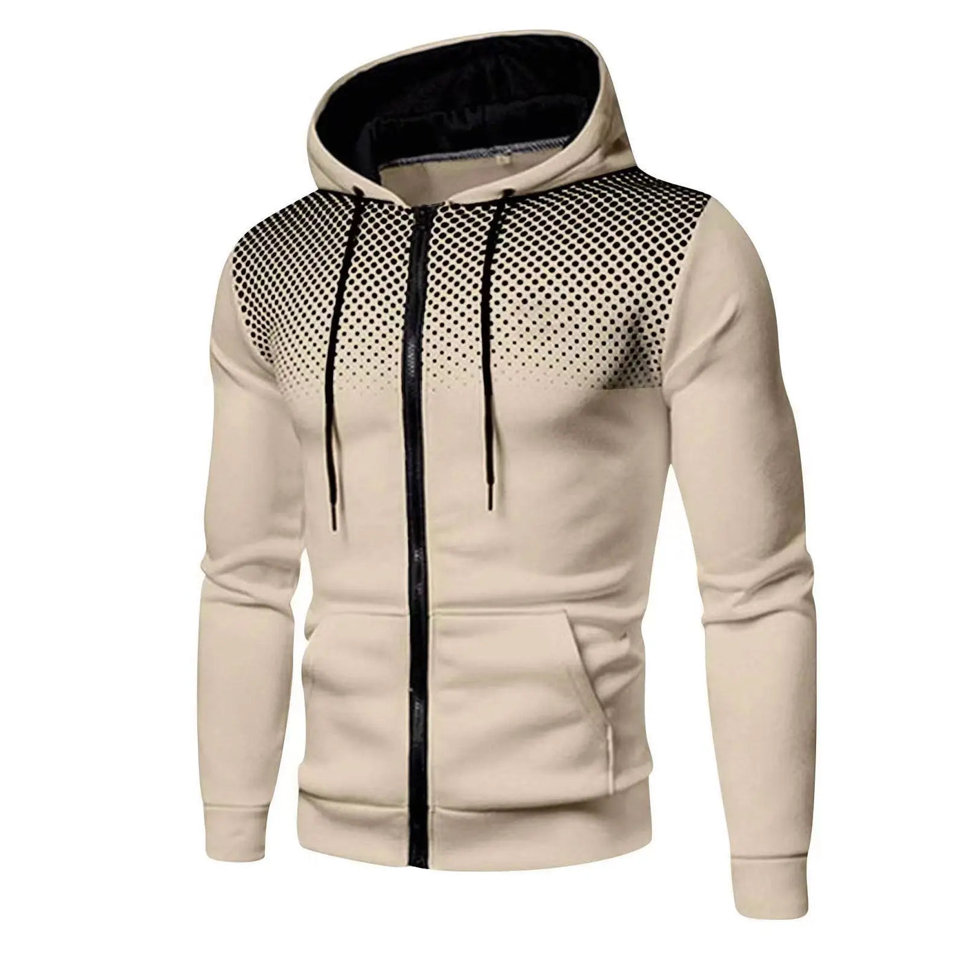 Jaquetas masculinas com zíper 2023, outono inverno, casacos casuais de lã, jaqueta bomber, gola cachecol, moda, com capuz, vestuário masculino slim fit, com capuz