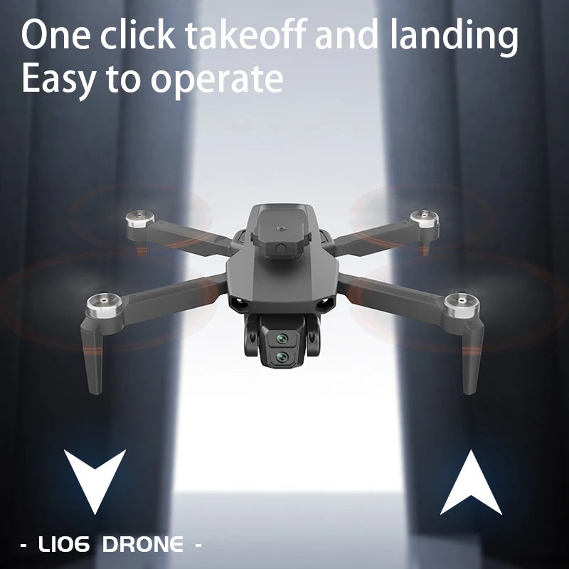 LYZRC L106 / L106MAX HD Câmera Dupla Comutação Motor Brushless RC Drone Dobrável Mini Wifi 2.4GHz 360° Helicóptero OAS Inteligente