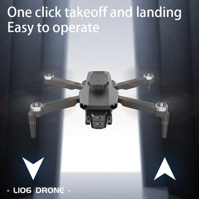 LYZRC L106 / L106MAX HD Câmera Dupla Comutação Motor Brushless RC Drone Dobrável Mini Wifi 2.4GHz 360° Helicóptero OAS Inteligente