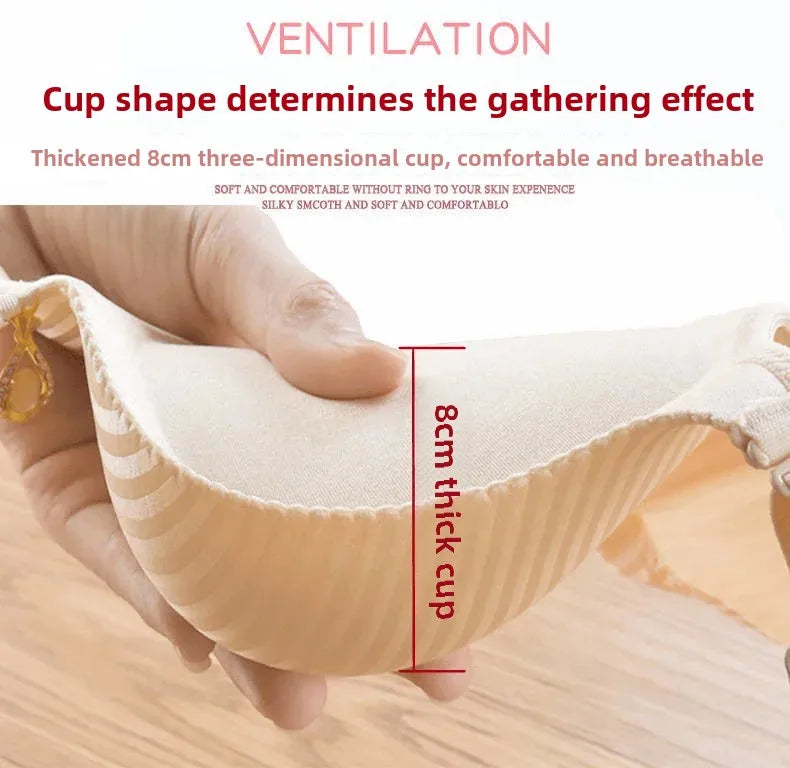 Sutiã push-up sem costura, oferta especial de 2024, sem argola de aço - lingerie acolchoada espessada de 8 cm, alças ajustáveis, sutiã sexy e confortável