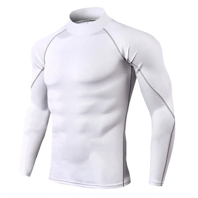 Camiseta esportiva masculina de secagem rápida, camiseta de musculação e corrida, camiseta de compressão de manga comprida, camiseta de ginástica masculina fitnesss Tight Rashgard