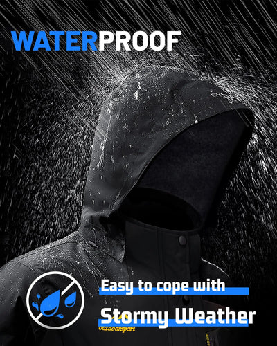 Jaqueta feminina de inverno pesada para snowboard e esqui KEFITEVD, térmica, quente, para caminhadas, corta-vento, casual