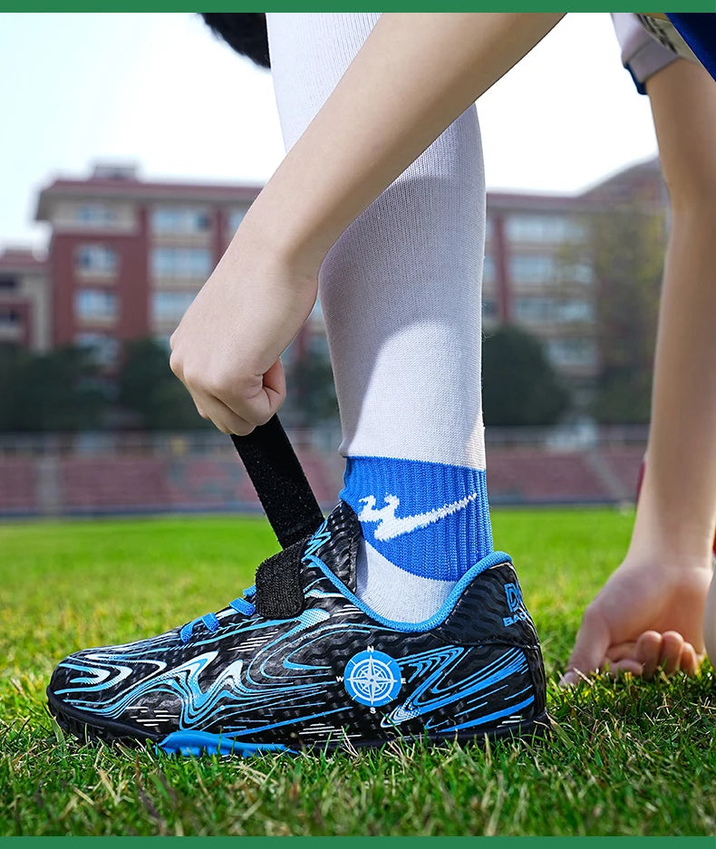 Marca de chuteiras infantis de futebol, chuteiras profissionais FG/TF para meninos e meninas, chuteiras de grama para futebol, calçados de treinamento de futsal ao ar livre