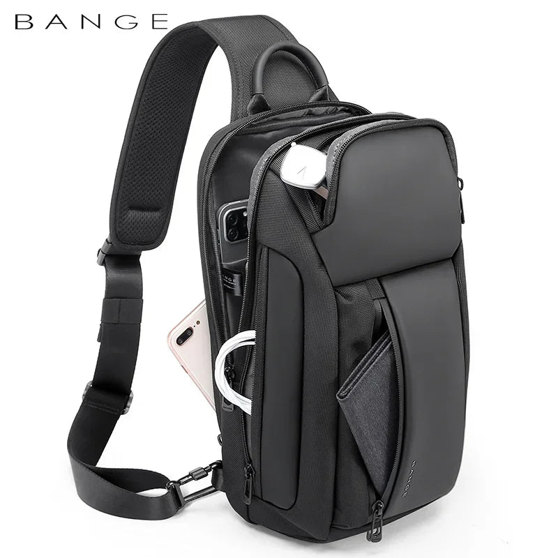Bange nova bolsa de peito impermeável da moda Oxford bolsa crossbody modelos masculinos bolsa de peito masculina bolsa de ombro de lazer grande capacidade