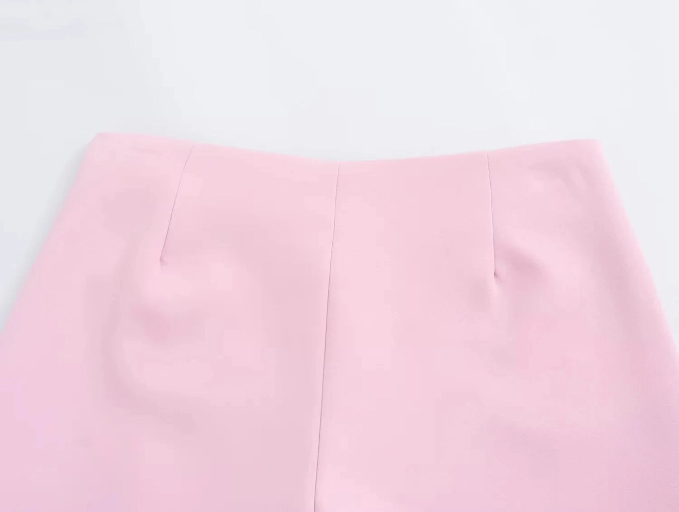 TRAF Saia-calça curta feminina com laço rosa, cintura alta, mini saia branca, moda verão, feminina, streetwear, culottes assimétricas