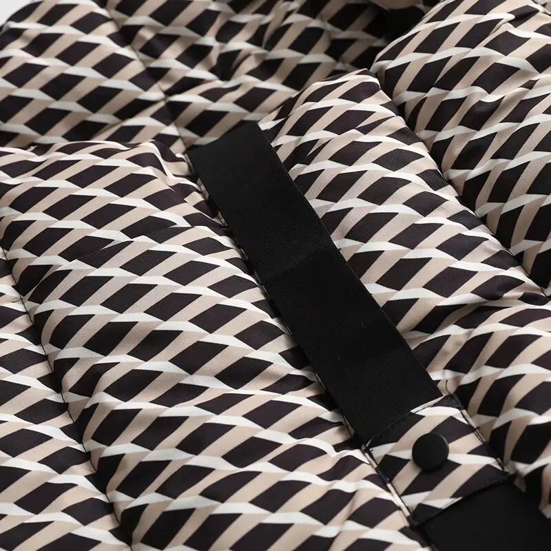 Casacos femininos de inverno com capuz, cintura alta, acolchoados, esportivos, parkas, com cinto, elegantes, grossos, quentes, à prova de vento, jaquetas de esqui