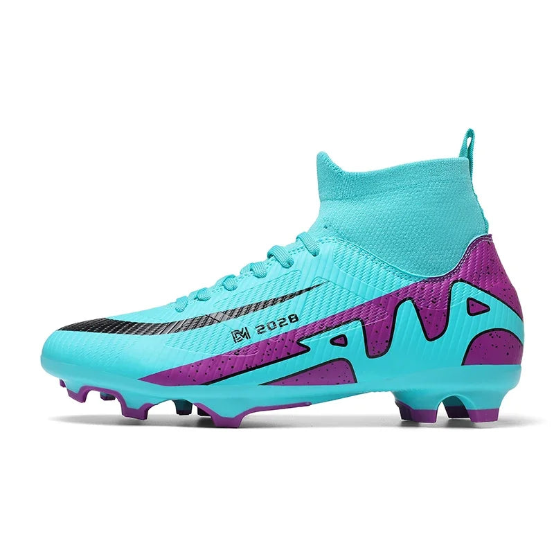 Novas chuteiras masculinas de futebol, chuteiras de futebol rápido, chuteiras de campo de futebol profissional, tênis originais para meninos de futsal TF/FG