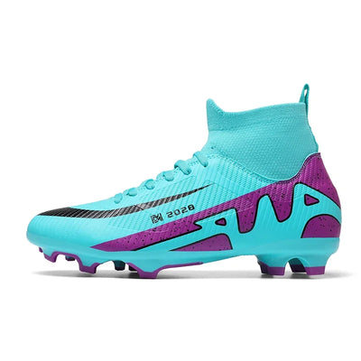 Novas chuteiras masculinas de futebol, chuteiras de futebol rápido, chuteiras de campo de futebol profissional, tênis originais para meninos de futsal TF/FG