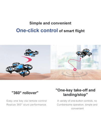 V8 Novo Mini 4K HD 1080P Grande Angular WiFi FPV RC Drone com Função de Manutenção de Altura Ideal Brinquedos Infantis 4DRC