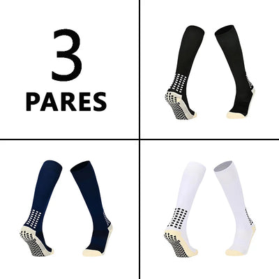 Meias de futebol antiderrapantes, meias profissionais de cano alto para ciclismo, respiráveis para ciclismo e corrida