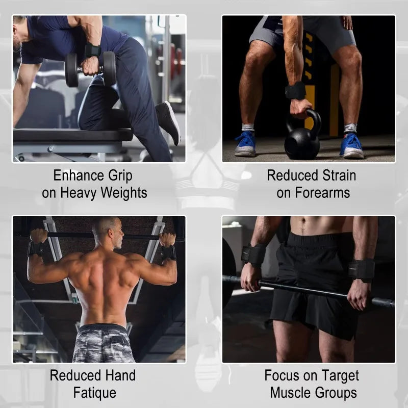 1/2 peças de gancho de elevação, alça de pulso, suporte de mão, luvas de levantamento de peso, fitness, para homens e mulheres, equipamentos de ginástica