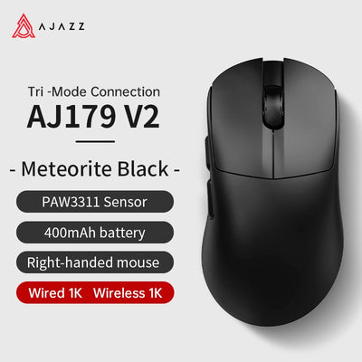 Mouse sem fio com fio leve AJAZZ AJ179 PRO PAW3395 com base de carregamento magnética ergonômico e macro para jogos para PC e laptop
