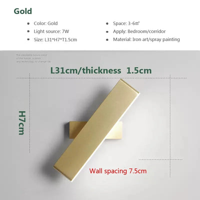 Luminária de parede LED moderna giratória para sala de estar, sala de jantar, quarto, cabeceira, luminária de parede de alumínio, decoração de casa interna, arandela brilhante