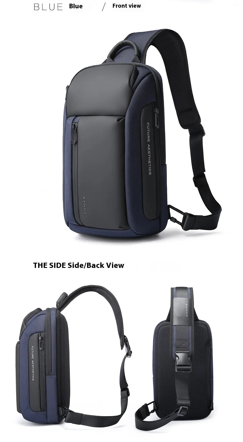 Bange nova bolsa de peito impermeável da moda Oxford bolsa crossbody modelos masculinos bolsa de peito masculina bolsa de ombro de lazer grande capacidade