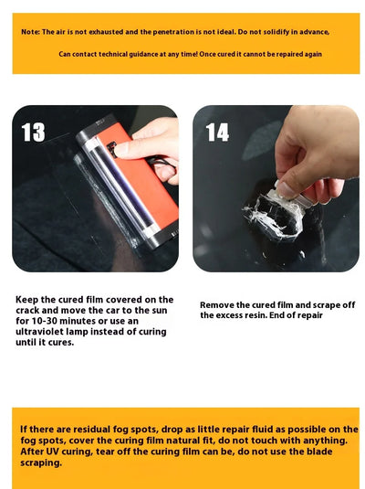 Ferramenta de reparo de para-brisa de carro rachado Kit de reparo de tela de celular faça você mesmo para janela de carro Cola de cura de vidro Restauração de arranhões e rachaduras em vidros automotivos