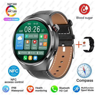 Para Huawei Watch 4 Pro NFC Smart Watch Masculino GPS Sports Tracker Tela HD de 1,53" Monitor de Saúde Relógios Bluetooth Chamada SmartWatch