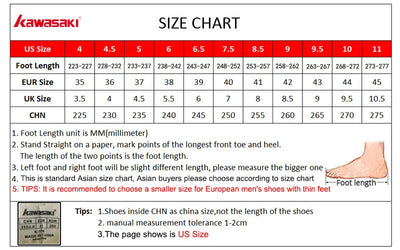Kawasaki Novos Tênis de Badminton Masculino Respirável Antiderrapante Calçados Esportivos para Homens e Mulheres K-065D