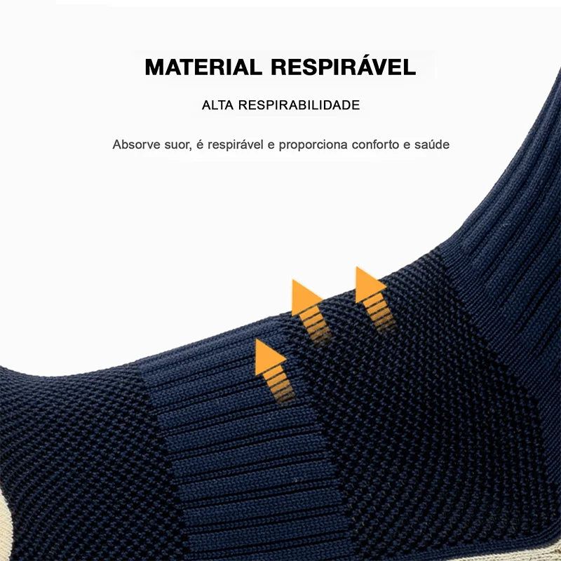 Meias de futebol antiderrapantes, meias profissionais de cano alto para ciclismo, respiráveis para ciclismo e corrida