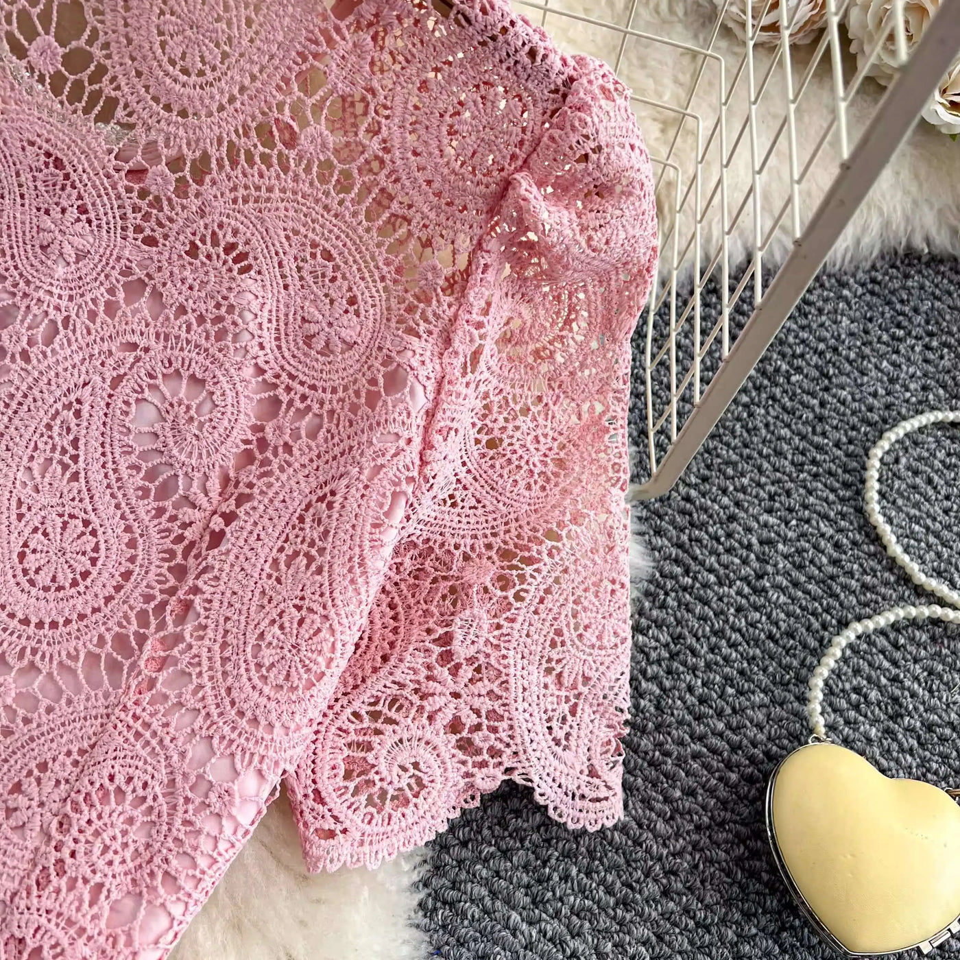 Elegante vestido longo de pérolas, conjunto feminino de 2 peças, manga curta, flor, bordado, camisa de renda, saia midi evasê