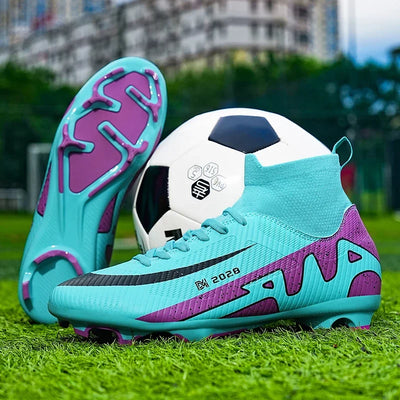 Novas chuteiras masculinas de futebol, chuteiras de futebol rápido, chuteiras de campo de futebol profissional, tênis originais para meninos de futsal TF/FG