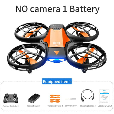 V8 Novo Mini 4K HD 1080P Grande Angular WiFi FPV RC Drone com Função de Manutenção de Altura Ideal Brinquedos Infantis 4DRC