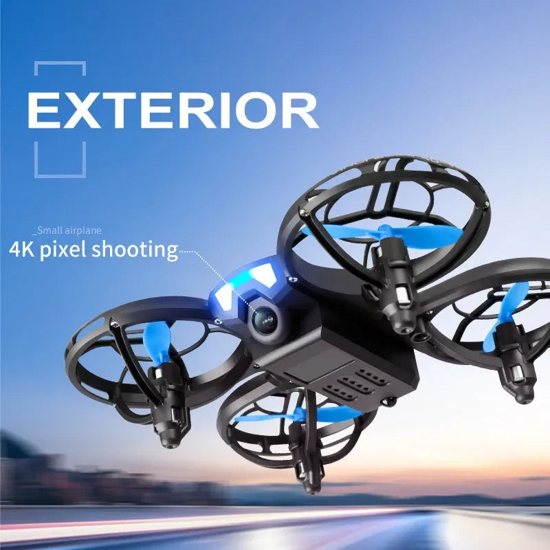 V8 Novo Mini 4K HD 1080P Grande Angular WiFi FPV RC Drone com Função de Manutenção de Altura Ideal Brinquedos Infantis 4DRC