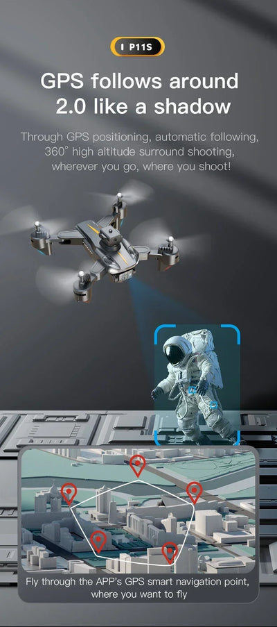 Drone Xiaomi MIJIA P11 Max 8K HD 5G GPS Fotografia Aérea Profissional Câmera Dupla Evita Obstáculos Quadrotor Sem Escovas 10000M