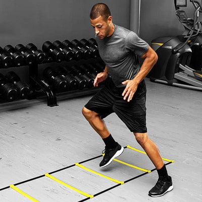Escada de agilidade com tiras de nylon para futebol, futebol, equipamento de treinamento de velocidade, fitness esportivo, corrida, aquecimento, ferramenta de escada de treinamento