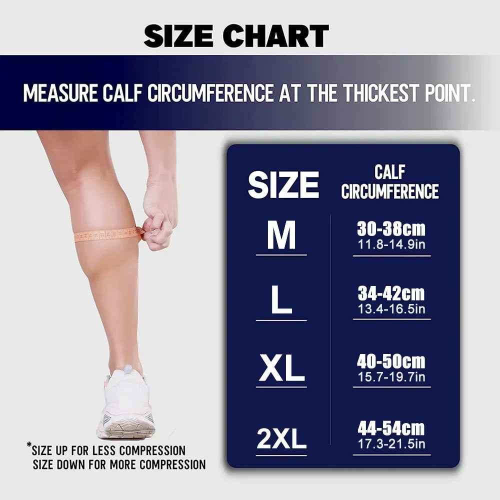 1 peça de mangas de compressão para panturrilha com almofada de EVA para homens e mulheres, suporte para pernas para dores nas canelas, caneleiras para corrida de futebol