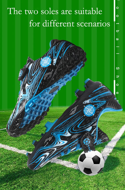 Marca de chuteiras infantis de futebol, chuteiras profissionais FG/TF para meninos e meninas, chuteiras de grama para futebol, calçados de treinamento de futsal ao ar livre