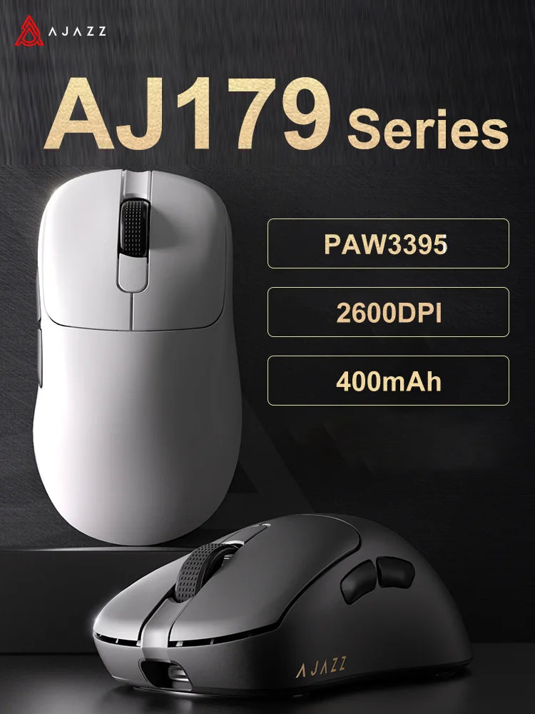 Mouse sem fio com fio leve AJAZZ AJ179 PRO PAW3395 com base de carregamento magnética ergonômico e macro para jogos para PC e laptop