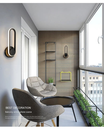 Luminária de parede LED giratória moderna para corredor, escada, quarto, cabeceira, sala de jantar, varanda, iluminação interna, arandela