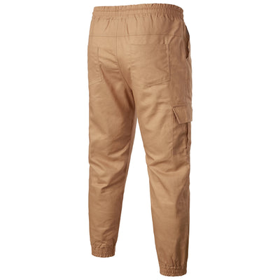 Calças esportivas com elástico, calças compridas casuais para corrida, calças de perna pequena, com cordão elástico, para outono e inverno