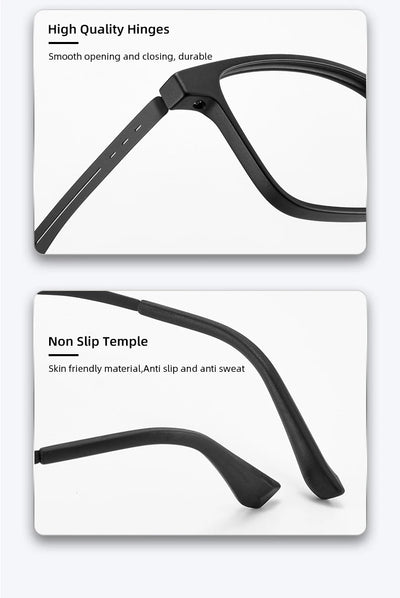 Óculos de leitura CLLOIO UltraLight de alta qualidade em titânio puro, anti-raios azuis, para miopia e hipermetropia, óculos de grau