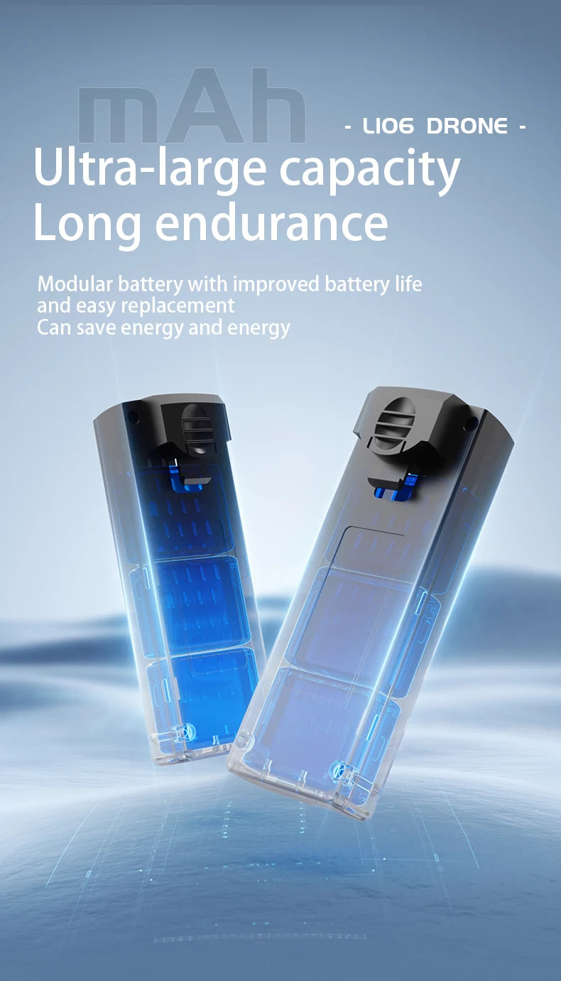 LYZRC L106 / L106MAX HD Câmera Dupla Comutação Motor Brushless RC Drone Dobrável Mini Wifi 2.4GHz 360° Helicóptero OAS Inteligente