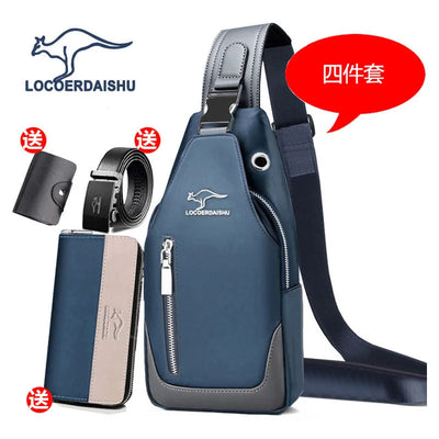 Bolsa de peito masculina nova moda estilo coreano casual esportiva à prova d'água bolsa de peito oxford transversal para homens bolsa de ombro mensageiro