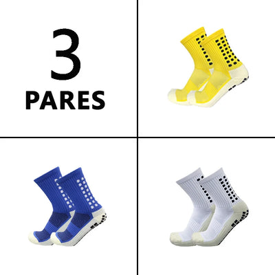 Meias de futebol masculinas, meias de corrida de poliamida, meias de futebol antiderrapantes, meias de corrida de cano médio