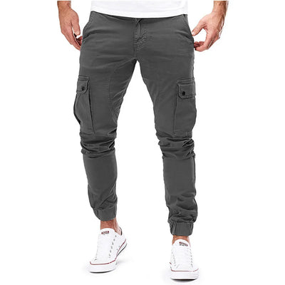 Calças masculinas finas, moda casual, calças de corrida, 2020, calças cargo de rua, calças masculinas com vários bolsos, calças de ginástica, calças de moletom masculinas